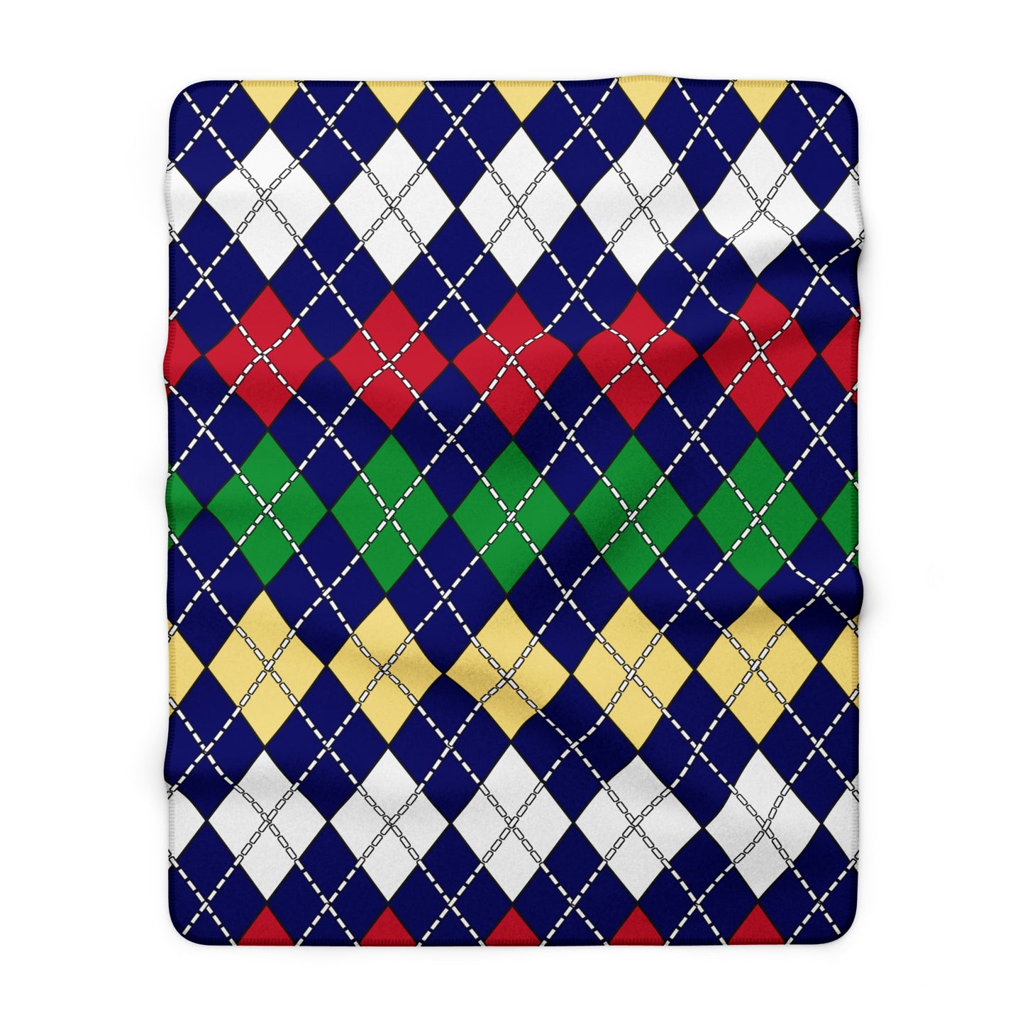 Cayman Islands Retro Argyle Blanket Throw