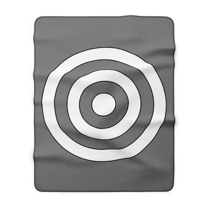 Grey, White Retro Target Blanket Throw