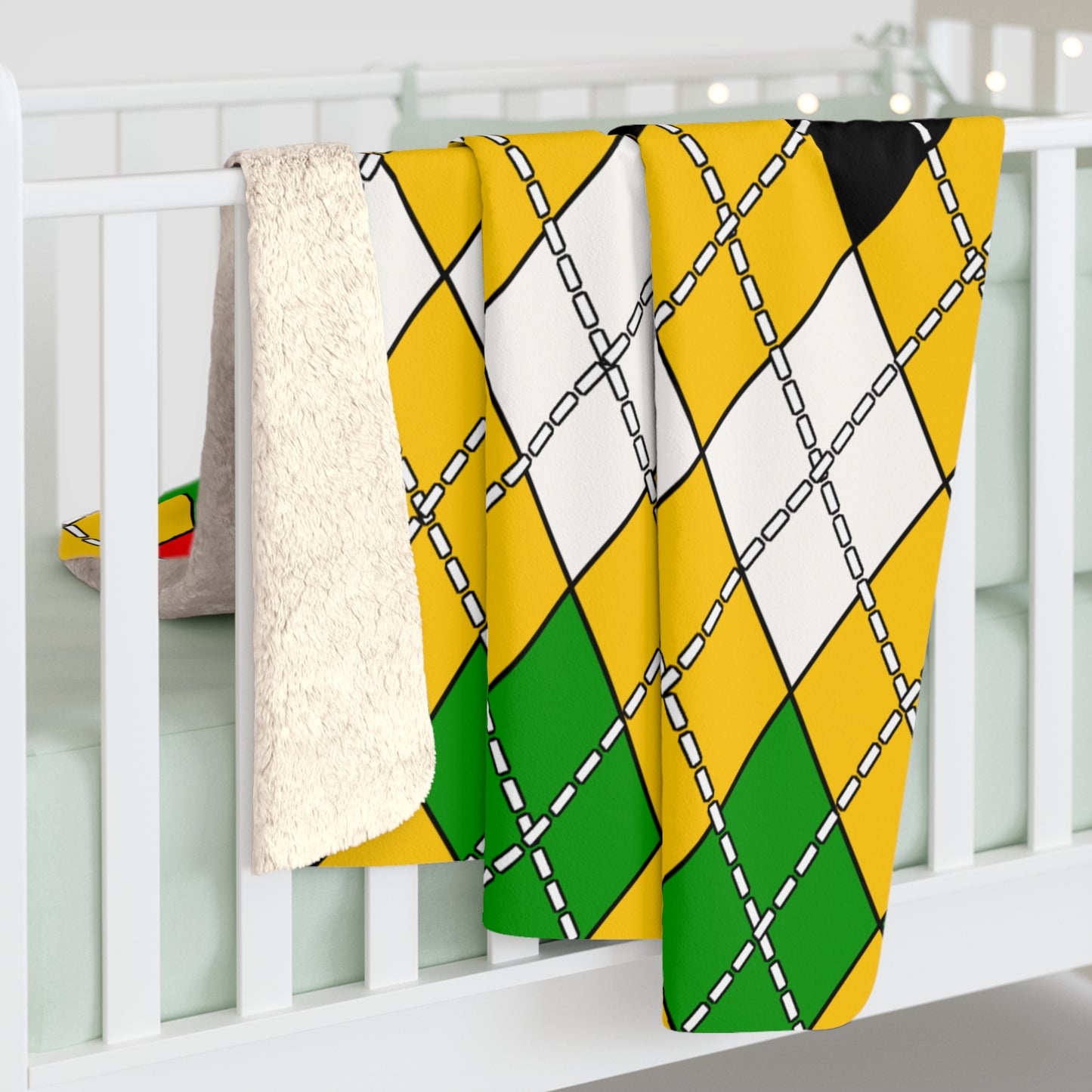 Mozambique Retro Argyle Blanket Throw