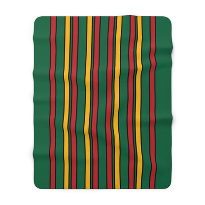 Lithuania Retro Stripes Blanket Throw