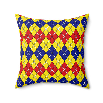 Colombia Retro Argyle Cushion Pillow