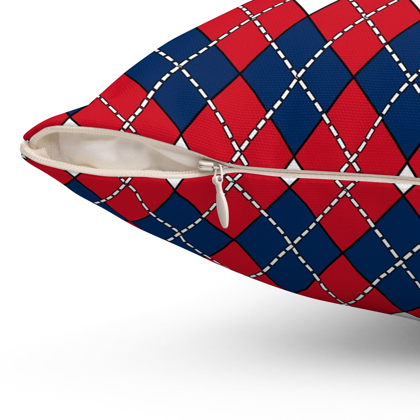 Dominican Republic Retro Argyle Cushion Pillow