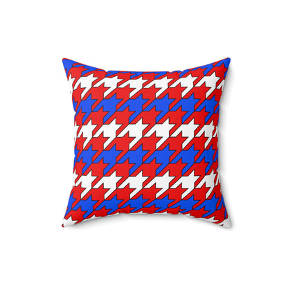 Puerto Rico Retro Houndstooth Cushion Pillow