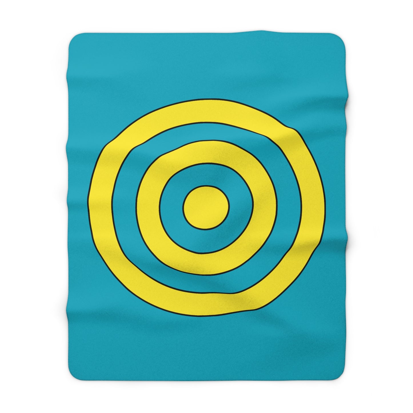 Kazakhstan Retro Target Blanket Throw