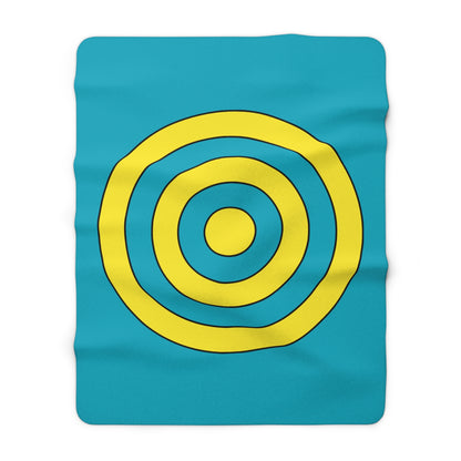 Kazakhstan Retro Target Blanket Throw