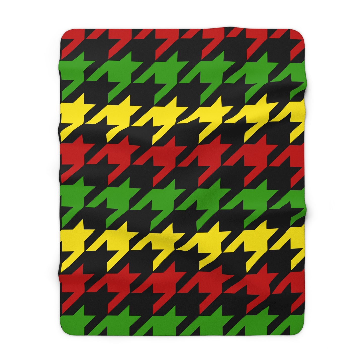 Saint Kitts And Nevis Retro Houndstooth Blanket Throw