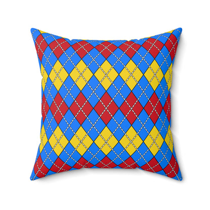Democratic Republic of the Congo Retro Argyle Cushion Pillow