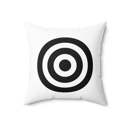 White, Black Retro Target Cushion Pillow