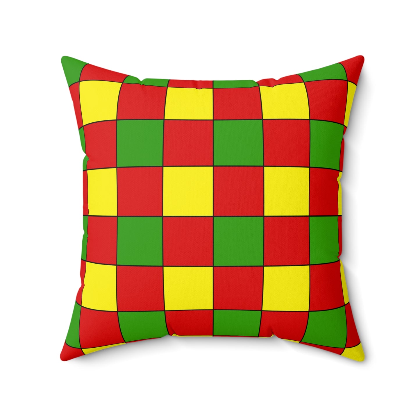 Burkina Faso Retro Check Cushion Pillow