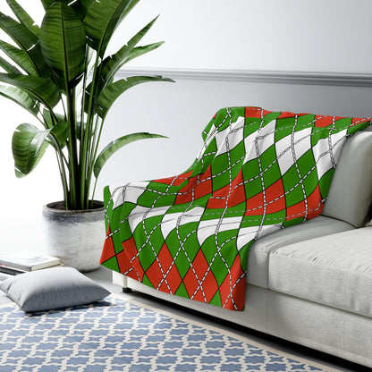 Hungary Retro Argyle Blanket Throw