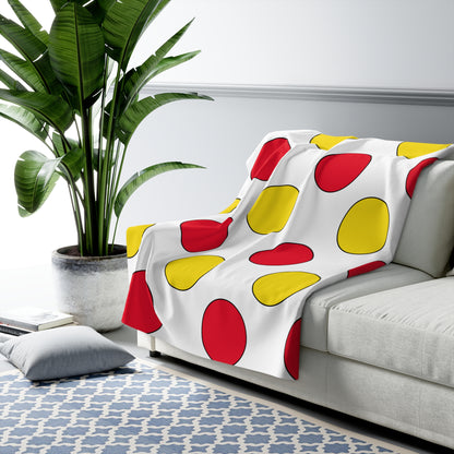Guernsey Retro Polka Dots Blanket Throw