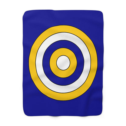 Bosnia And Herzegovina Retro Target Blanket Throw