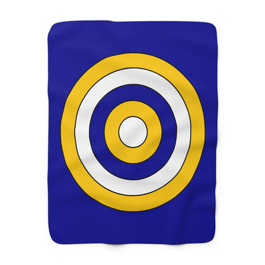Bosnia And Herzegovina Retro Target Blanket Throw