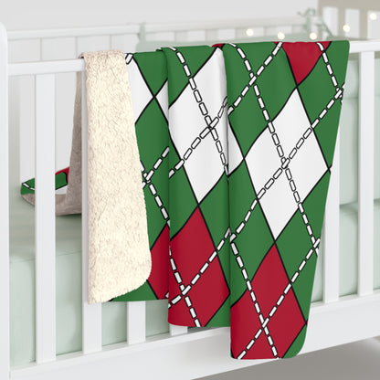 Suriname Retro Argyle Blanket Throw