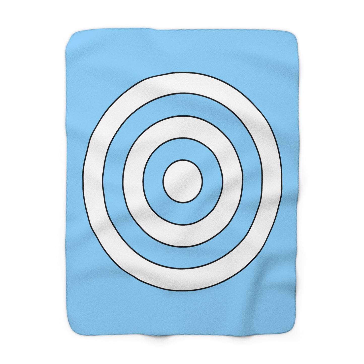 Light Blue, White Retro Target Blanket Throw