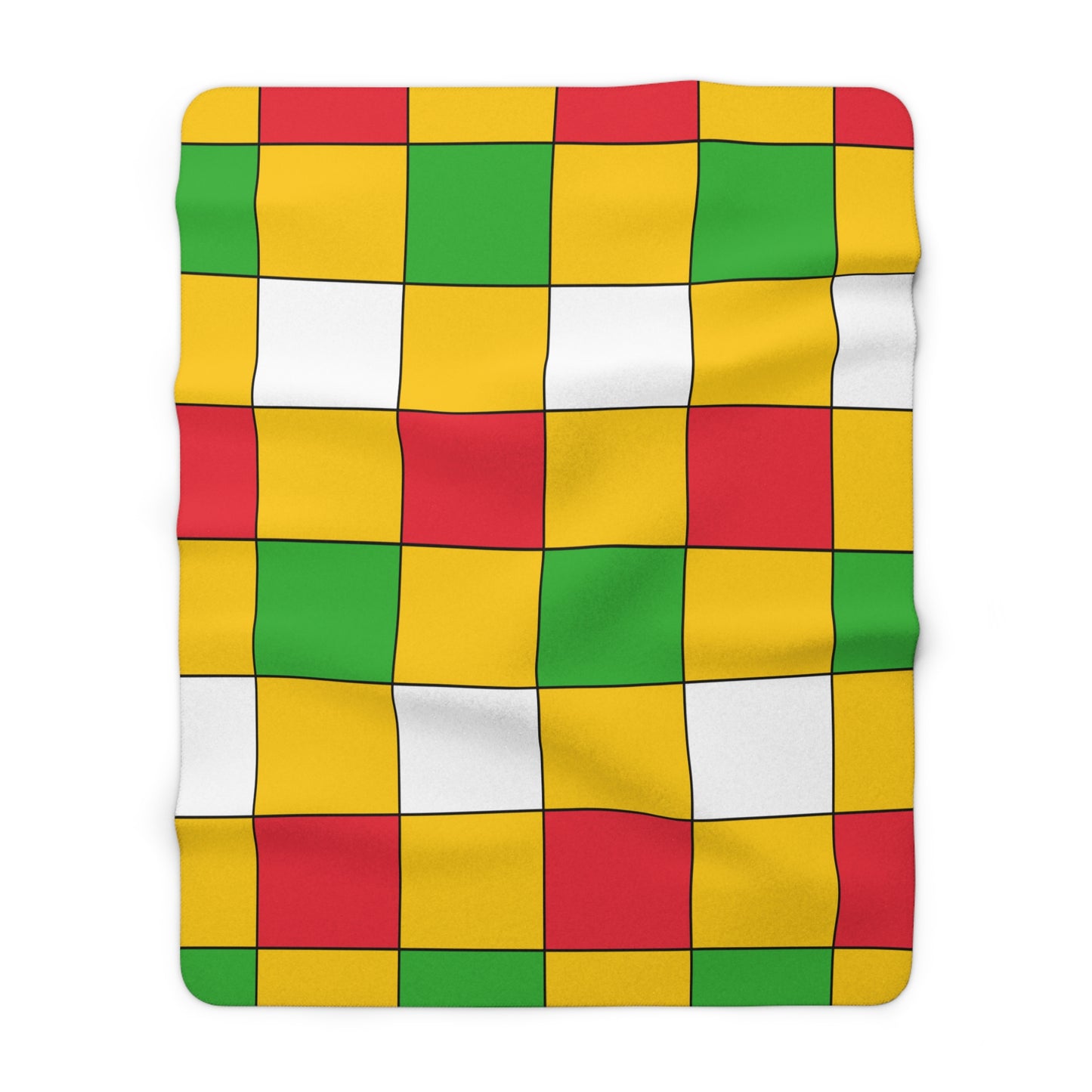 Myanmar Retro Check Blanket Throw