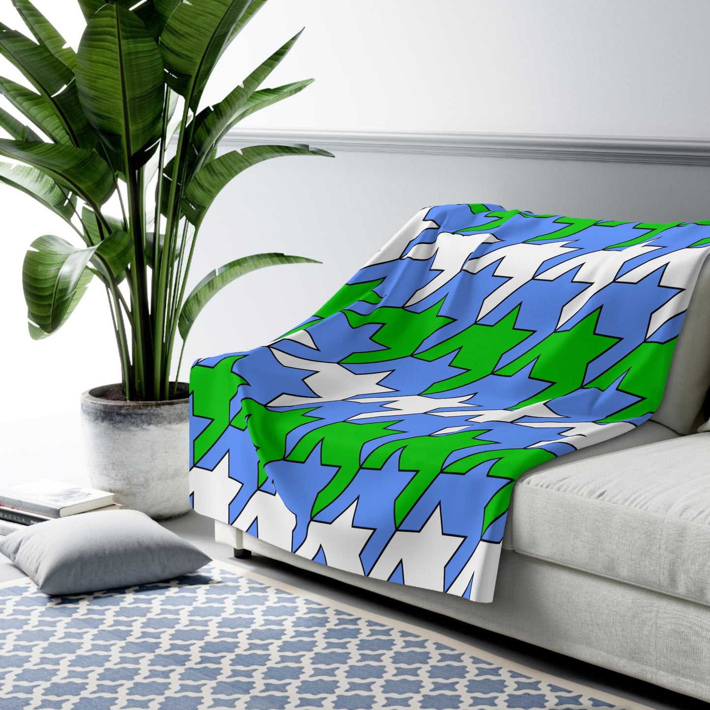 Djibouti Retro Houndstooth Blanket Throw