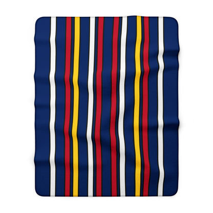 Turks And Caicos Islands Retro Stripes Blanket Throw