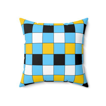 Saint Lucia Retro Check Cushion Pillow