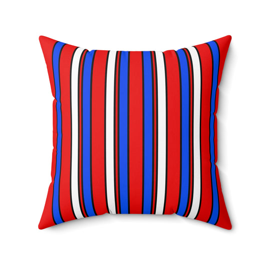 Puerto Rico Retro Stripes Cushion Pillow