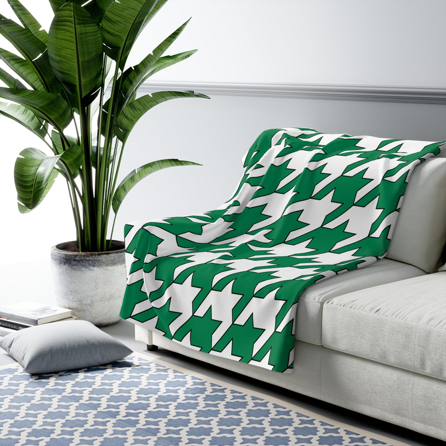 Nigeria Retro Houndstooth Blanket Throw