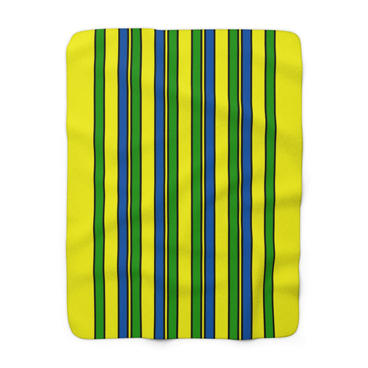 Saint Vincent And The Grenadines Retro Stripes Blanket Throw