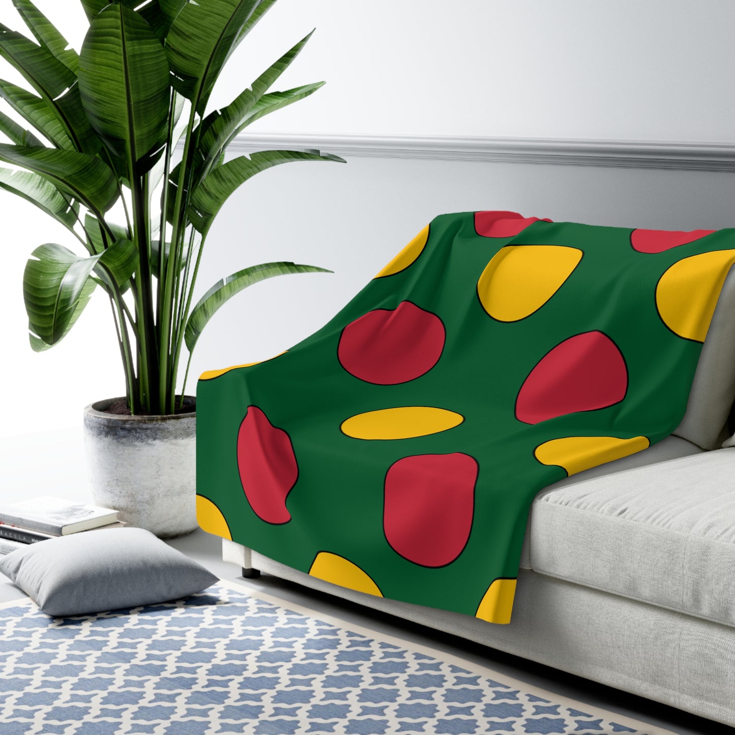 Mauritania Retro Polka Dots Blanket Throw
