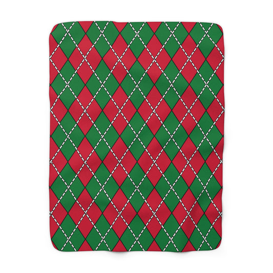 Maldives Retro Argyle Blanket Throw