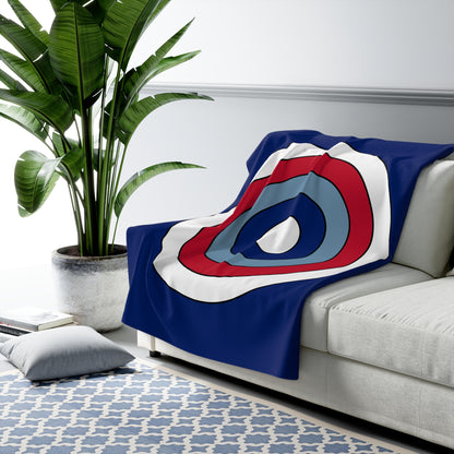 Falkland Islands Retro Target Blanket Throw