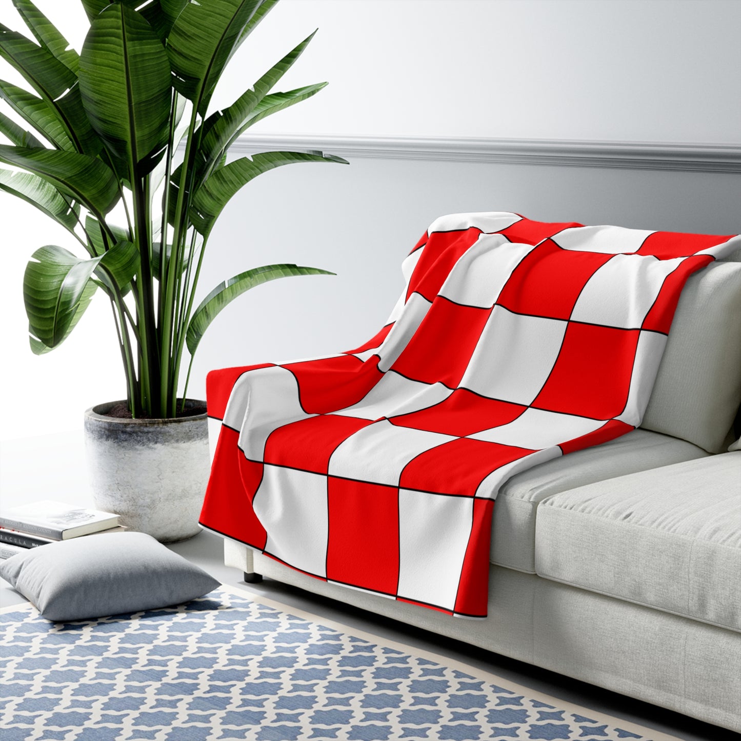 Georgia Retro Check Blanket Throw
