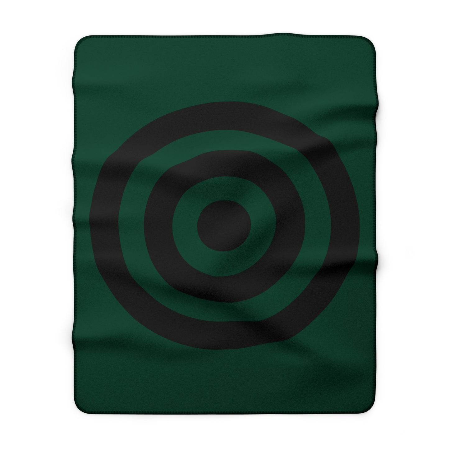 Dark Green, Black Retro Target Blanket Throw