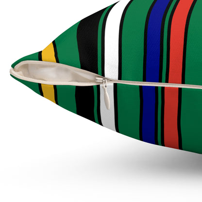 South Africa Retro Stripes Cushion Pillow