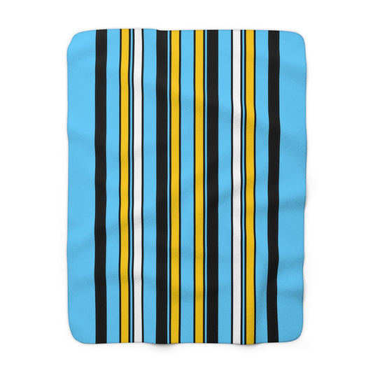 Saint Lucia Retro Stripes Blanket Throw