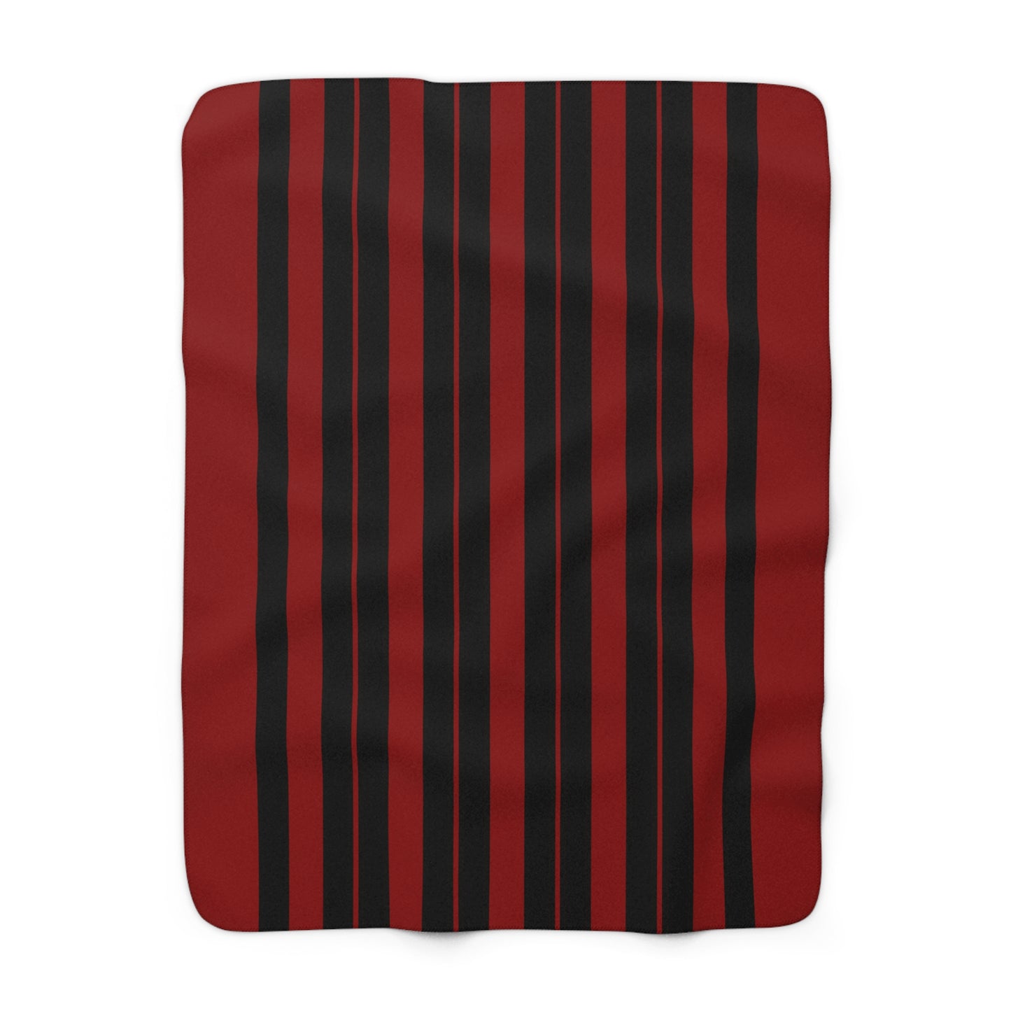 Dark Red, Black Retro Stripes Blanket Throw
