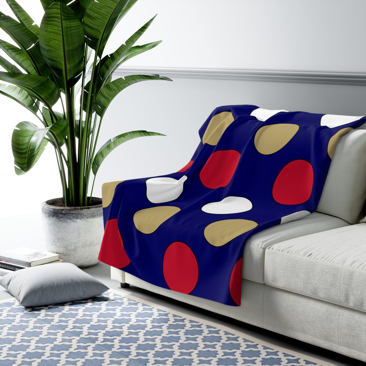 Saint Helena Retro Polka Dots Blanket Throw