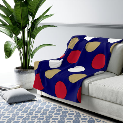 Saint Helena Retro Polka Dots Blanket Throw