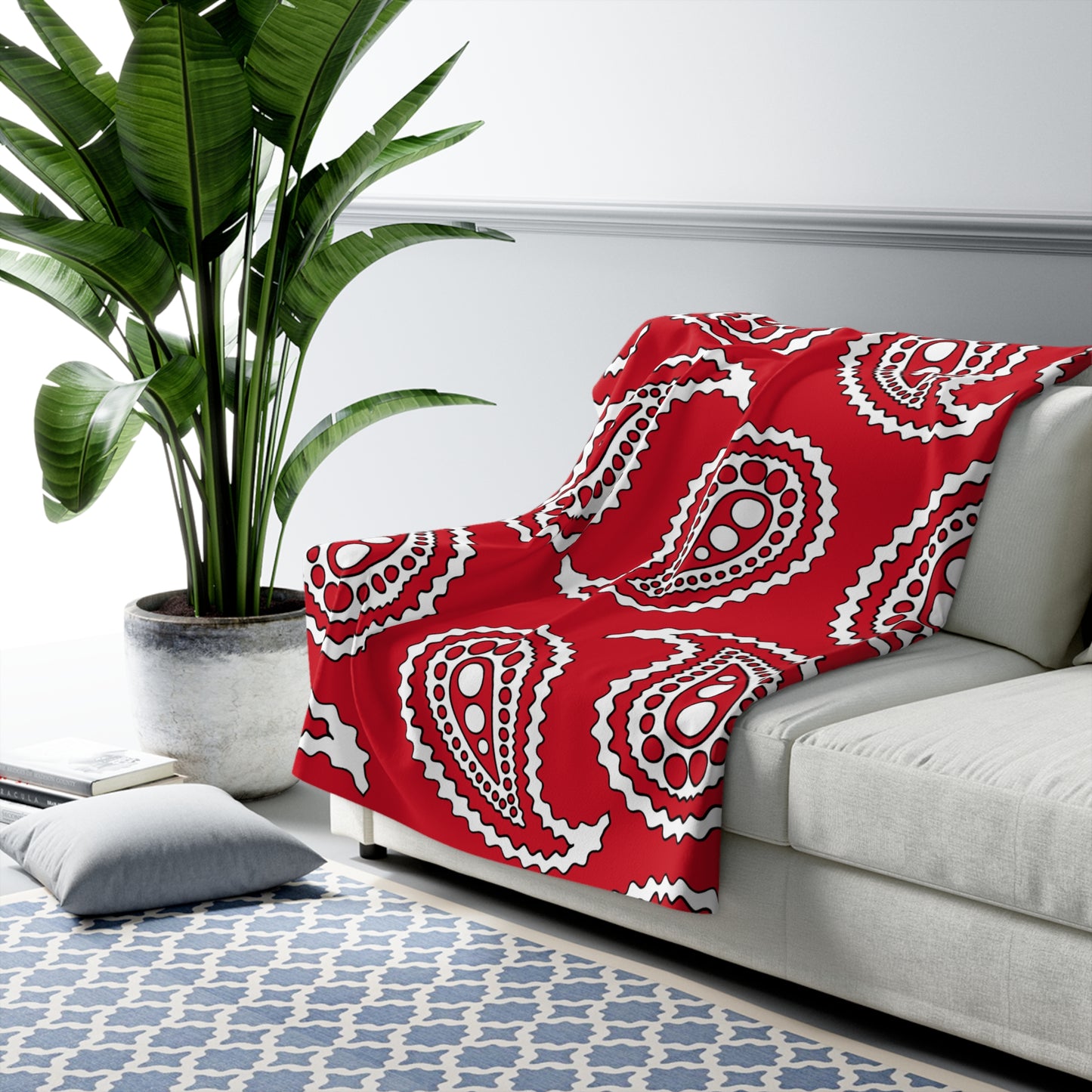 Bahrain Retro Paisley Blanket Throw