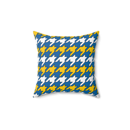 Canary Islands Retro Houndstooth Cushion Pillow