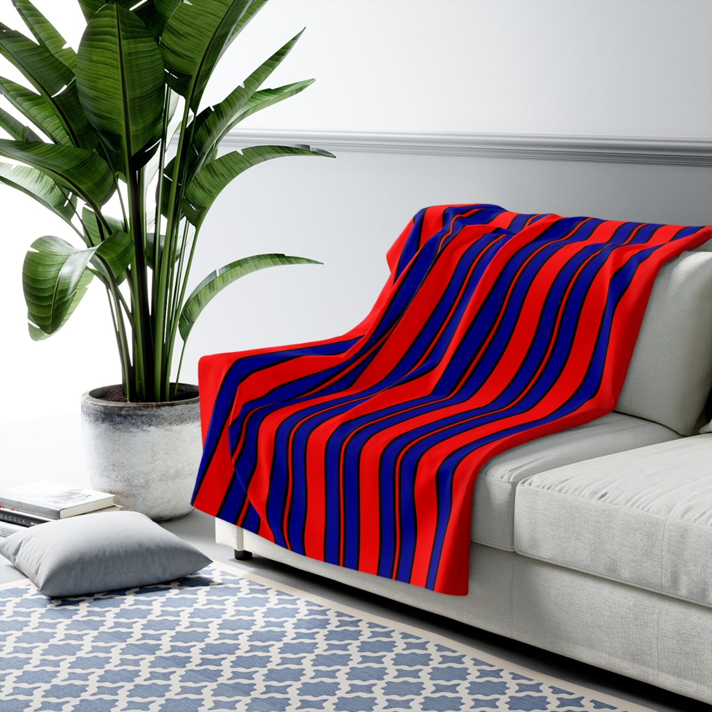 Taiwan Retro Stripes Blanket Throw