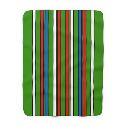 Equatorial Guinea Retro Stripes Blanket Throw