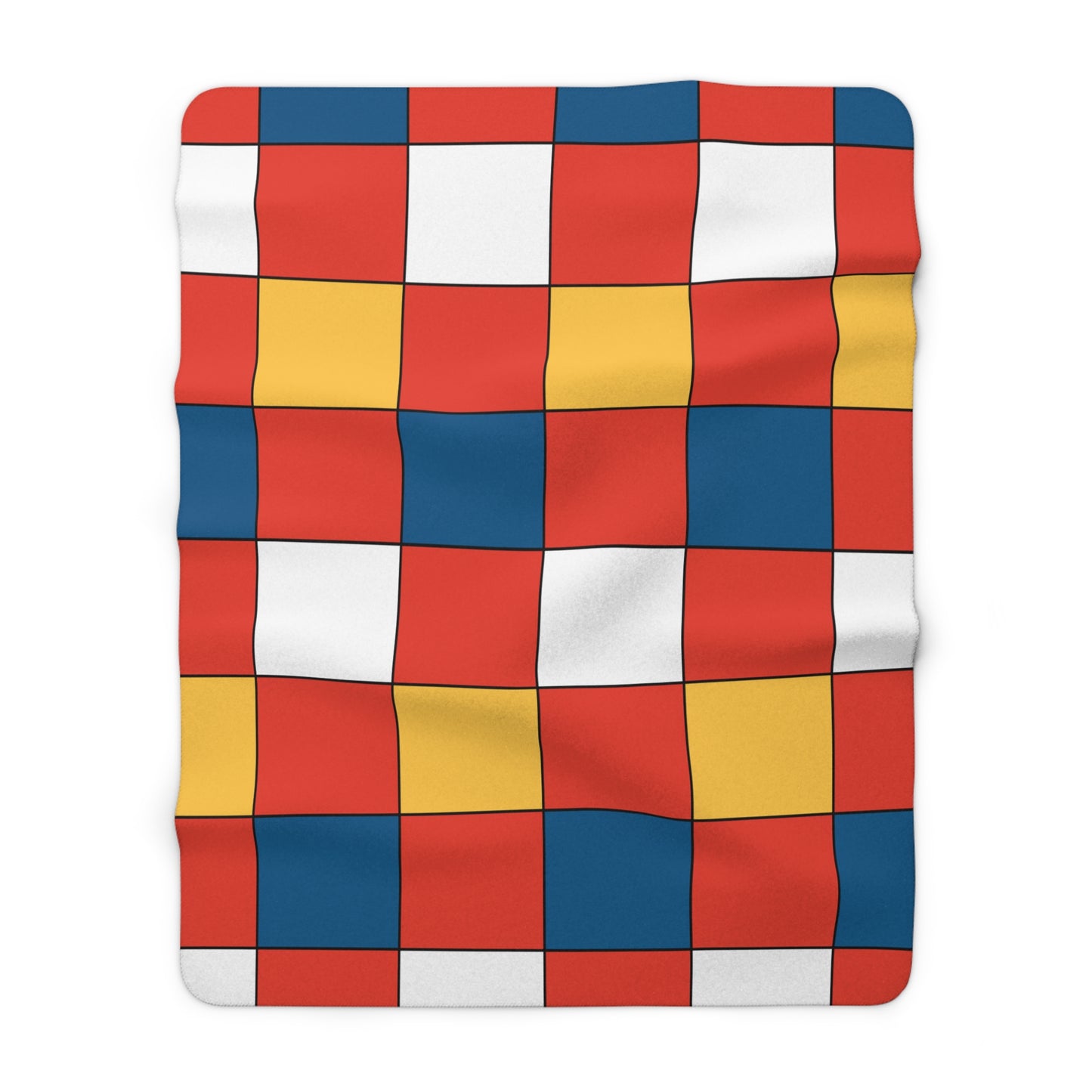 Kiribati Retro Check Blanket Throw
