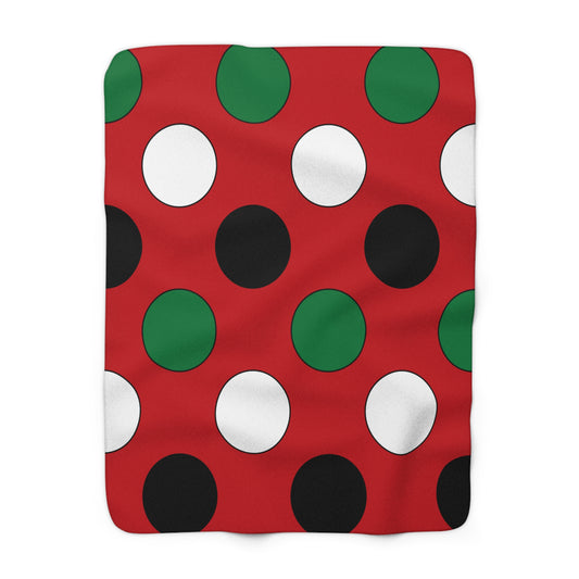 Western Sahara Retro Polka Dots Blanket Throw