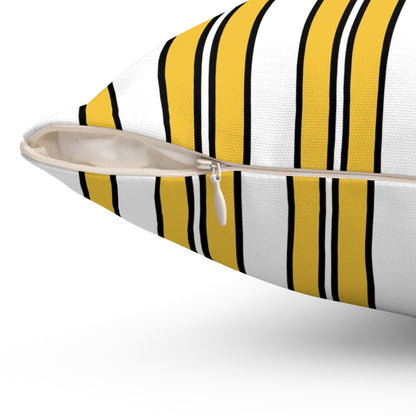 United States Virgin Islands Retro Stripes Cushion Pillow