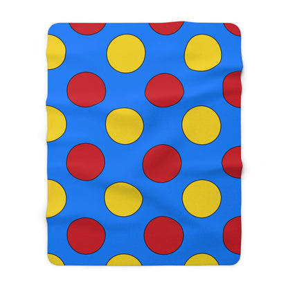 Democratic Republic of the Congo Retro Polka Dots Blanket Throw