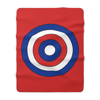 Bouvet Island Retro Target Blanket Throw