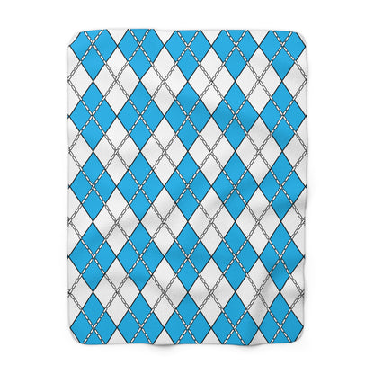 San Marino Retro Argyle Blanket Throw