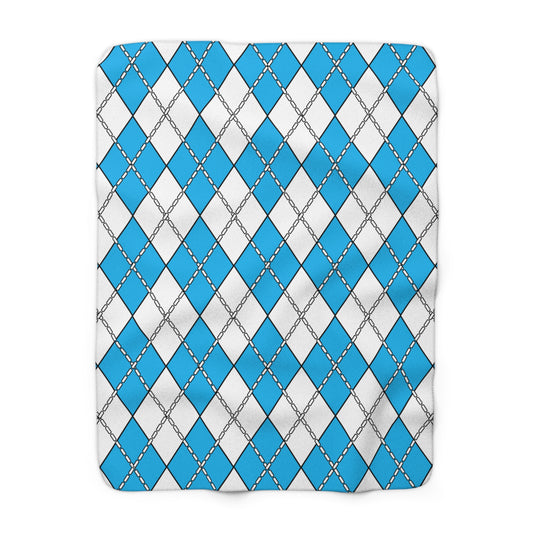 San Marino Retro Argyle Blanket Throw