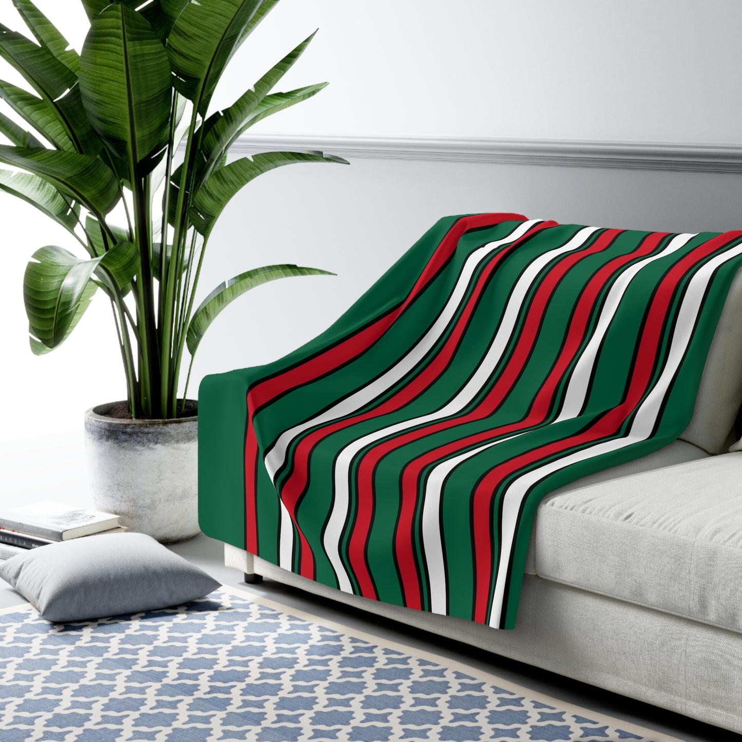 Mexico Retro Stripes Blanket Throw