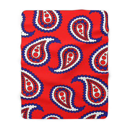 Croatia Retro Paisley Blanket Throw