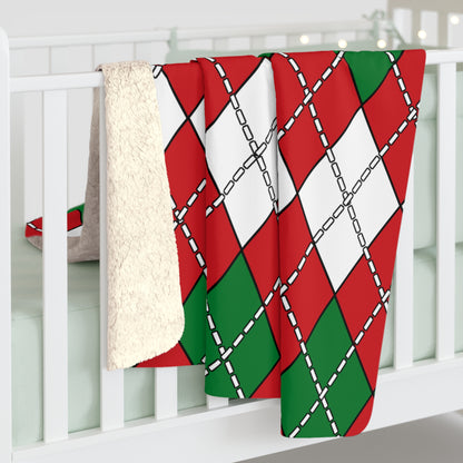 Belarus Retro Argyle Blanket Throw